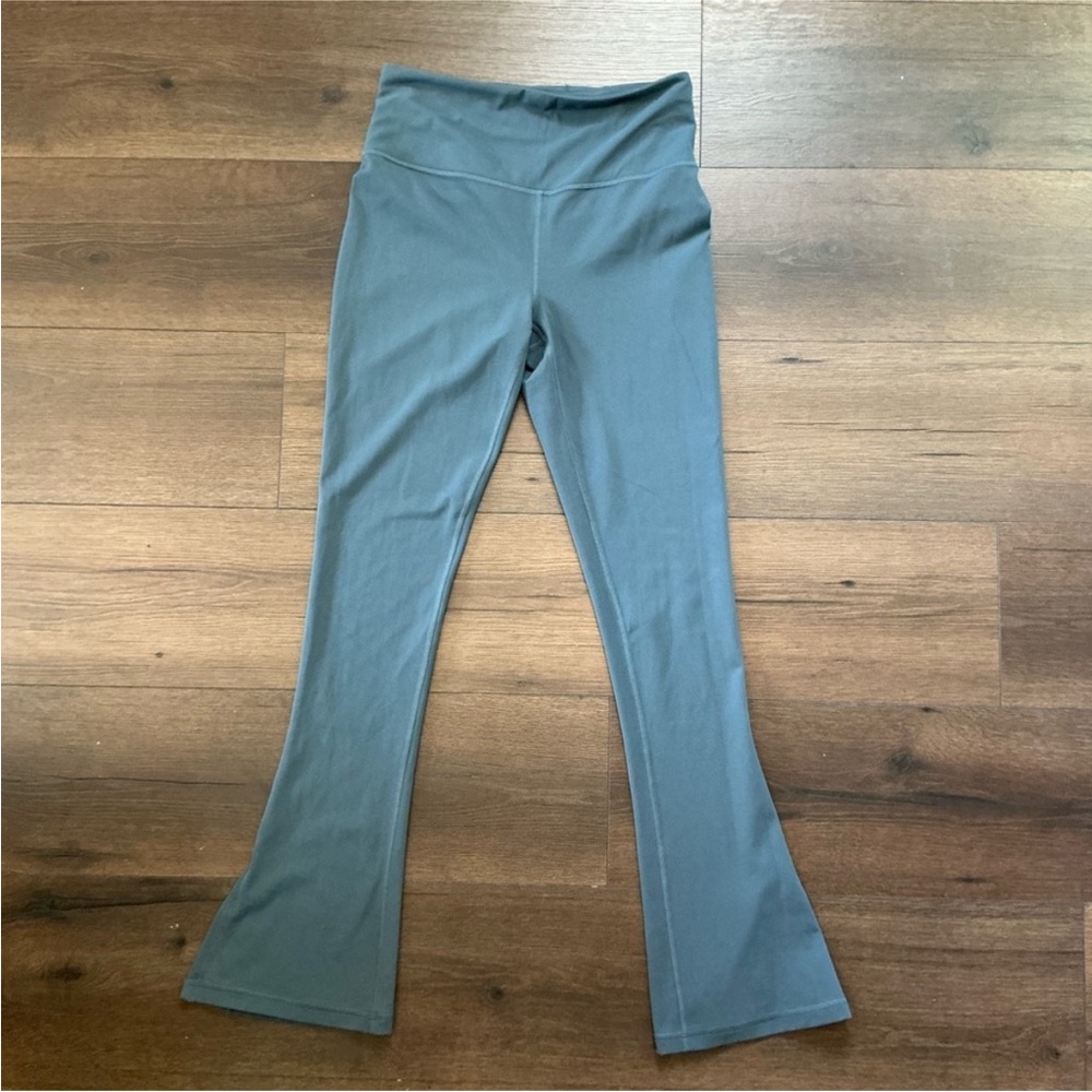 Athleta $109 Elation Split Slim Flare Pants in Dark Teal (M)